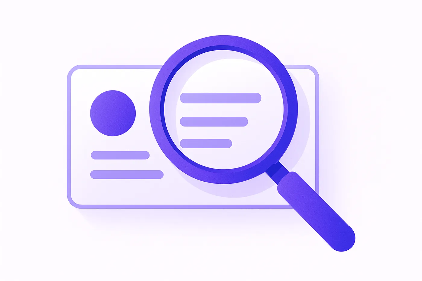 Magnifying glass highlighting business NAP details for local SEO