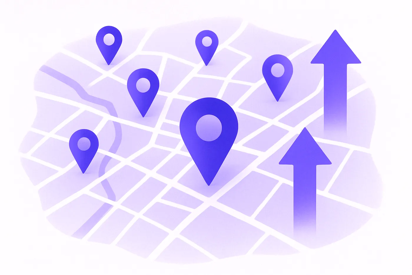 Pune street map with highlighted business locations indicating local SEO success
