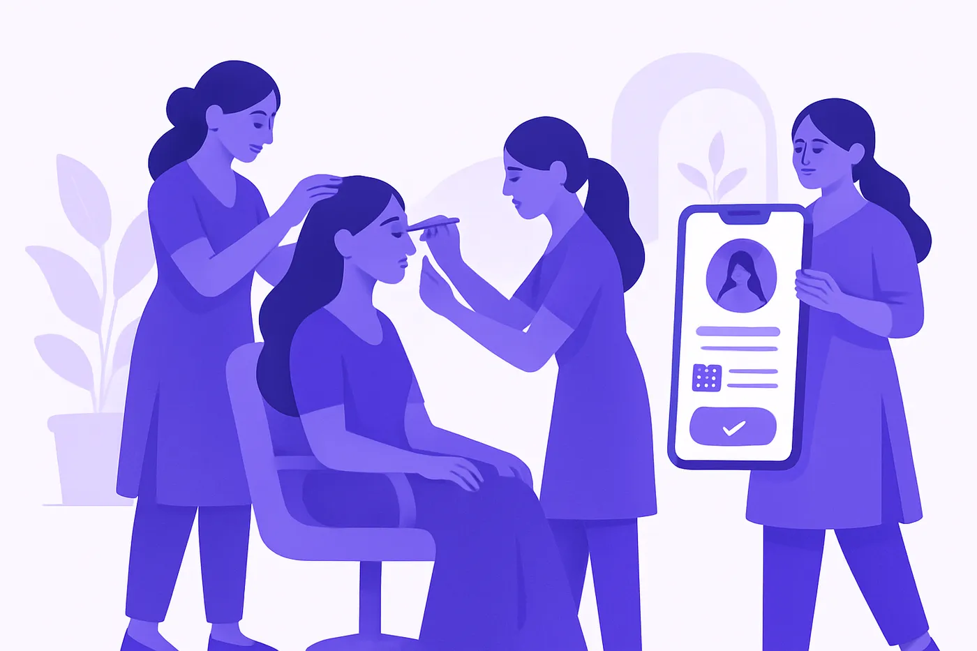Indian beauty salon using Google Business Profile for online presence